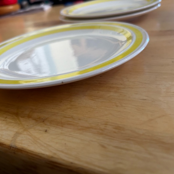 Set of 9 Vintage - 1546 Yellow Hand Painted Lunastone - Korea - Picture 9 of 16